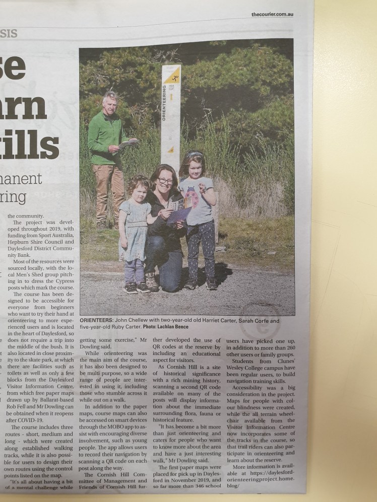 Ballarat Courier article Exercise and learn new skills part 2, image